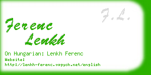 ferenc lenkh business card